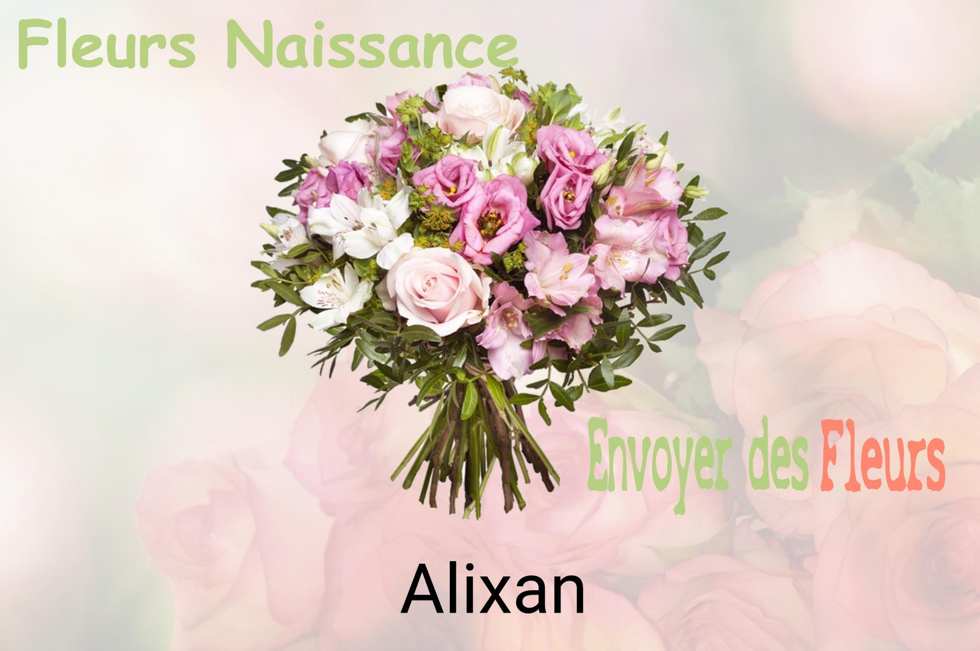 Bouquet de fleurs de naissance livré à Alixan